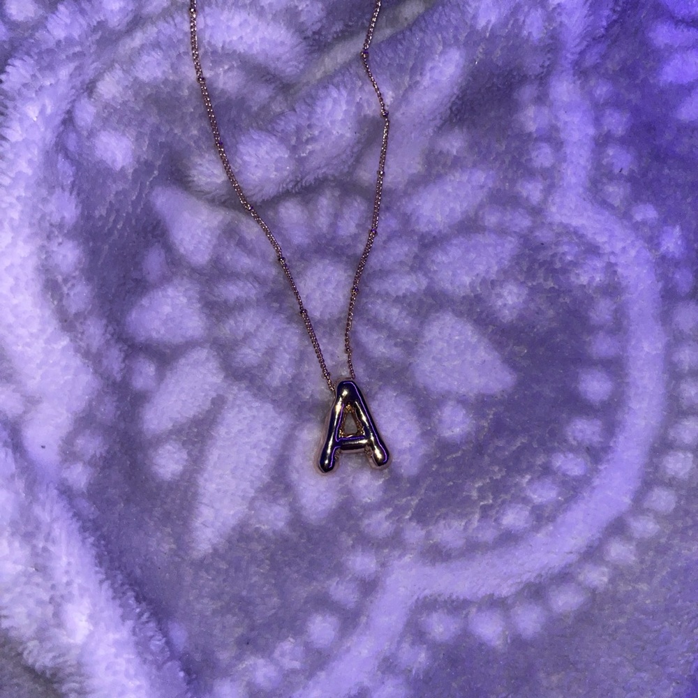 Bubble letter necklace